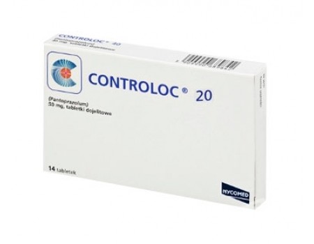 Controloc 20 mg. 14 tablets